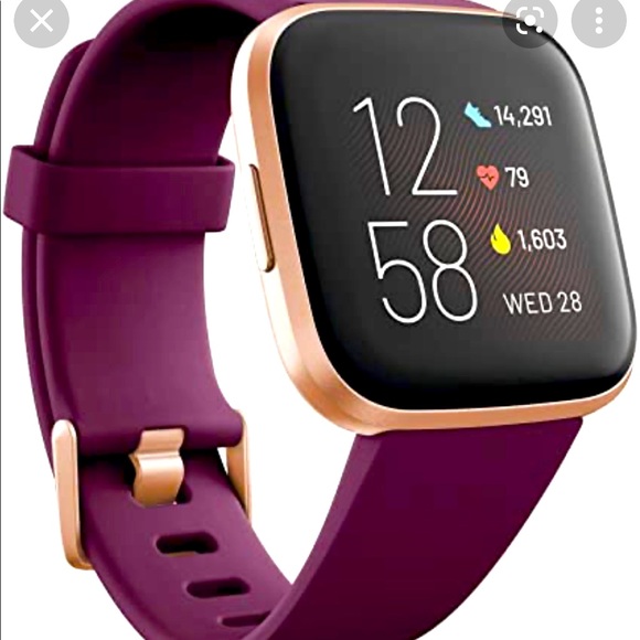 fitbit Other - Fitbit Versa 2 rose gold purple band fitness watch smart watch